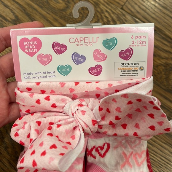 Capelli New York baby girl pink sock and headband bundle - Picture 9 of 9